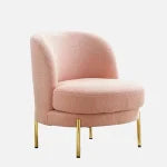 Vibrant Pink Fabric Slipper Accent Chair